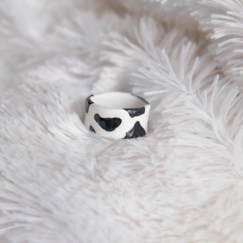 Cow Polymer Clay Ring | Cincin Sapi | Cincin Handmade | Polymer Clay