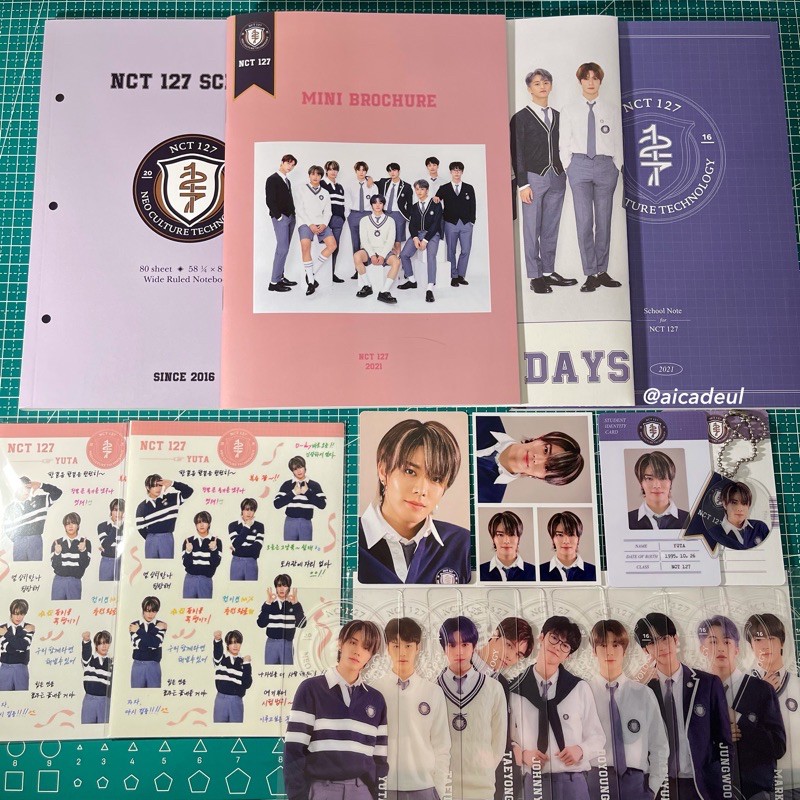 ★ B2S NCT127 2021 ★ note book 100 days brochure sticker bm taeyong jaehyun mark haechan doyoung yuta