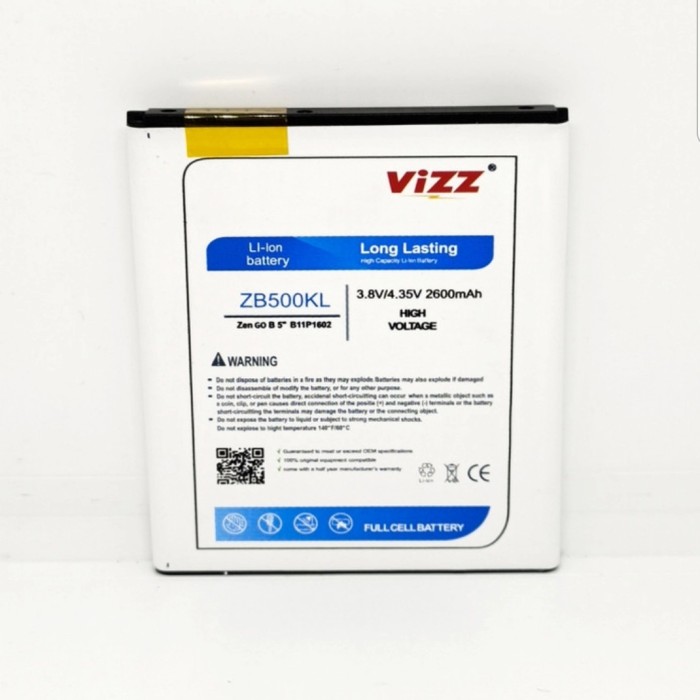 BATERAI VIZZ ASUS ZENFONE GO B 5 INCH ZB500KL B11P1602 X00AD ORIGINAL