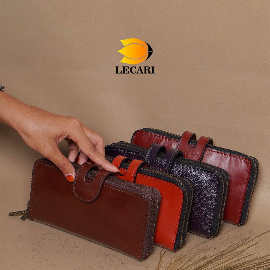 Donia Dompet Panjang Wanita Kulit Asli Genuine Leather Lecari