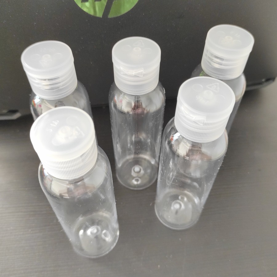 Botol Plastik Fliptop 100ml Flip Top Bening Botol Sanitizer Alkohol