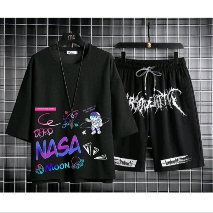 COD/ARPIOSSHOP - STELAN NASAMOON - SETELAN PRIA SATU SET ( KAOS + CELPEN )