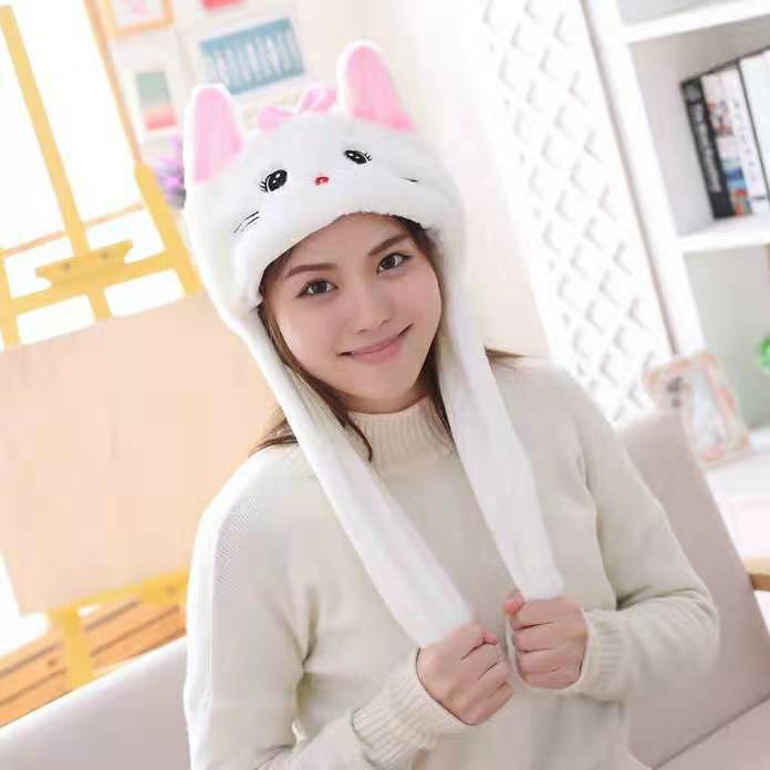 BUNNY HATT topi boneka Tik Tok TERBARU lampu LED+DANCING+MUSIK IMPORT