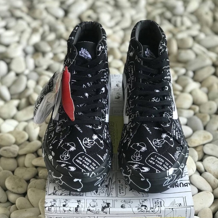 Obral Vans Premium 100% -  SK8 High Peanuts Snoopy Black