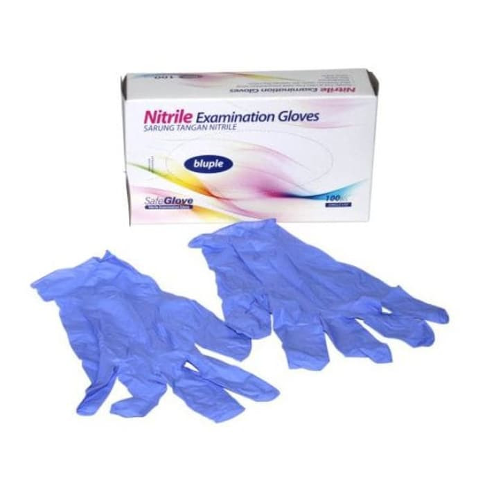 New Sarung Tangan Nitrile Blue SGN OneMed box isi 100pcs - L