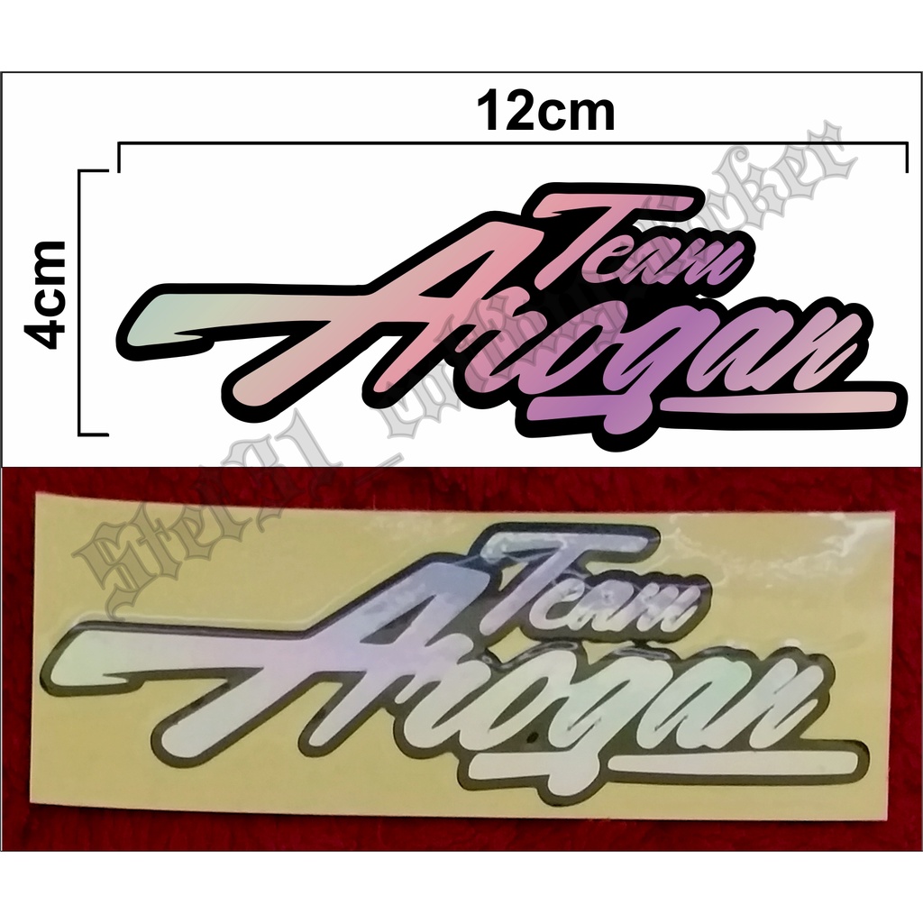 

Stiker cutting hologram team arogan