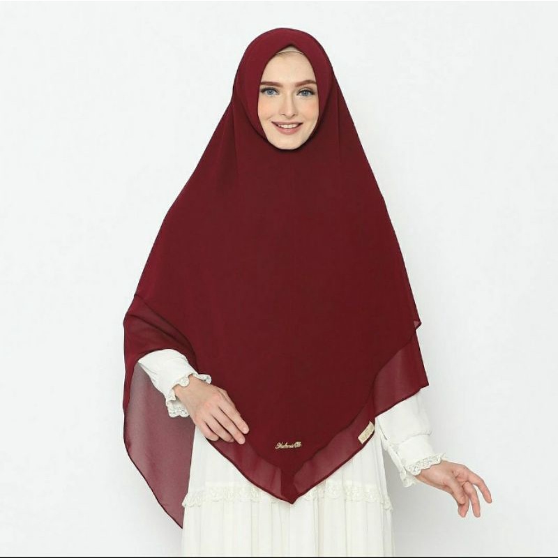 Khimar 2 Layer Ceruty Babydoll / Khimar Nashira Original VALENSHAQUEEN / Valenshaqueen hijab Terlari