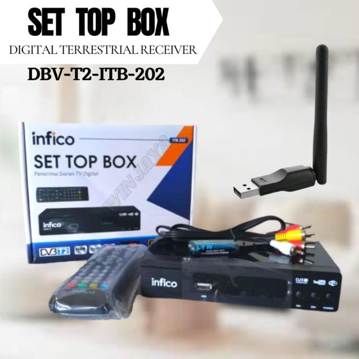 Set Top Box Infico Dvb T2-In202 Receiver Tv Digital Free Dongle Wifi
