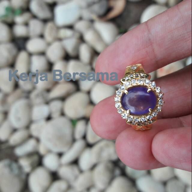 Cincin wanita berlian eropa mata utama kecubung africa