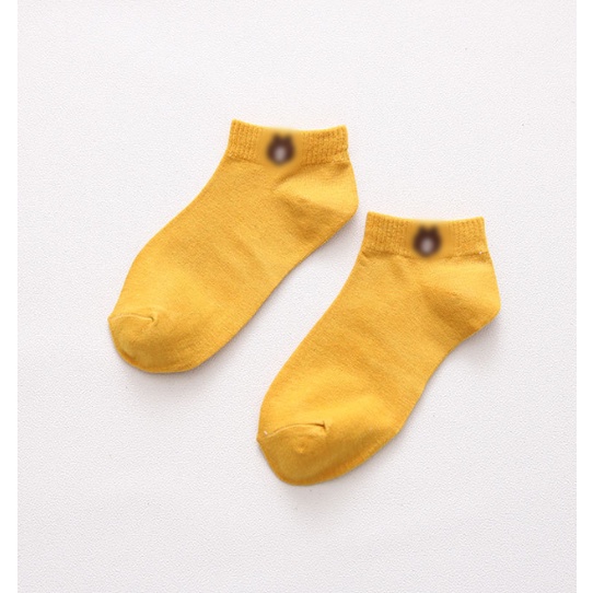 Gratis Ongkir - K351 Kaos Kak Beruang / Kaos Kaki Ankle Cute / Socks / Short Socks/ Sepatu-Kning