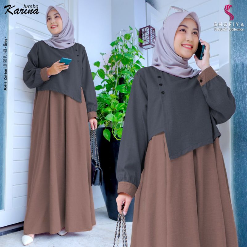 Karina Dress Jumbo ori by Shofiya