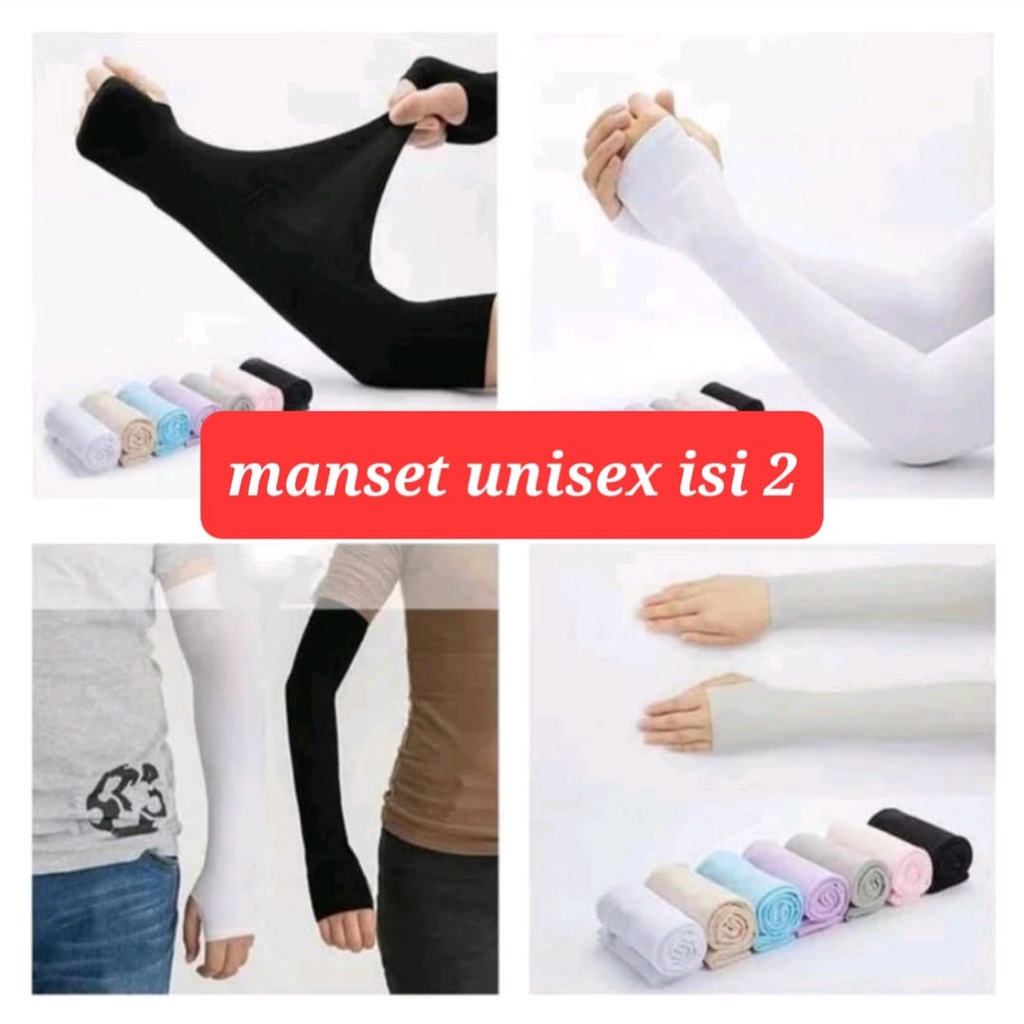 sarung lengan panjang manset arm sleeve fingerless handsock panjang