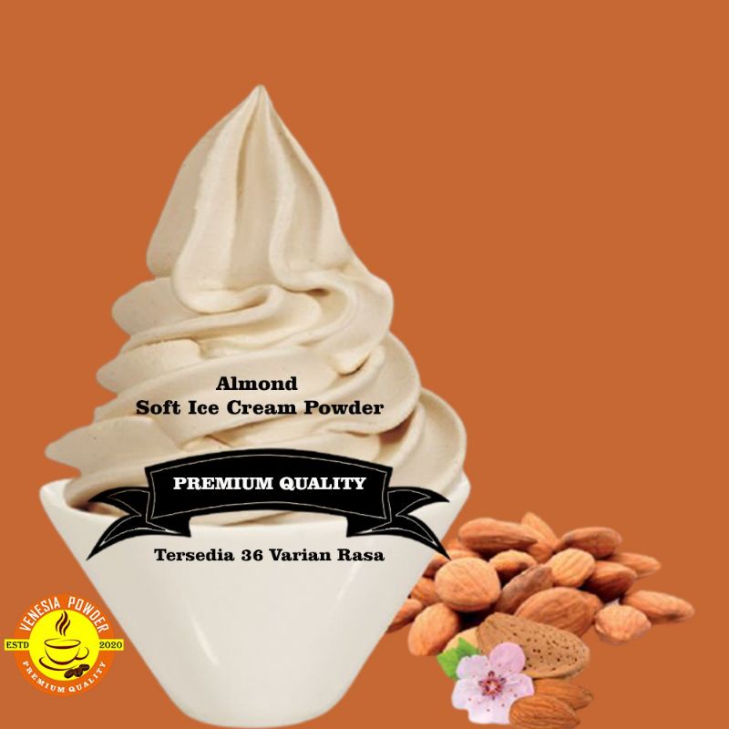 

SOFT ICE CREAM RASA ALMOND TERLARIS - BUBUK ES KRIM ALMOND TERLARIS - BUBUK ES KRIM