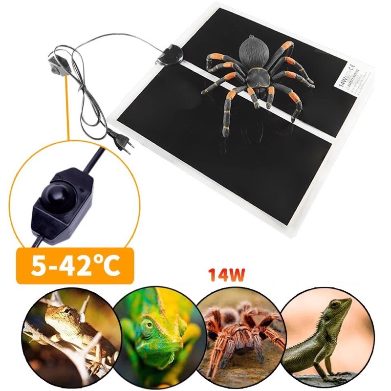 heating mad Reptile 14W . Heater Pad Penghangat kandang hewan