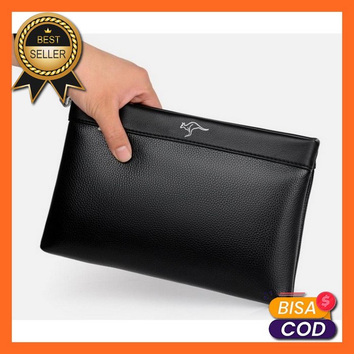 Clutch Pria Anti Air Tas Tenteng Import Laki Laki Tas Genggam Multifungsi B3G5 Cowok Kulit Pouch Mur