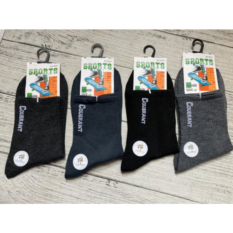 (RANDOM ) KAOS KAKI SPORT MOTIF SIMPLE  / KAOS KAKI PENDEK 3/4 REMAJA DEWASA (import)