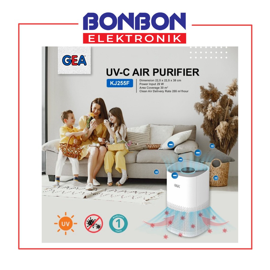 GEA Air Purifier + UV-C KJ-255F / KJ255F Coverage Area 30m²