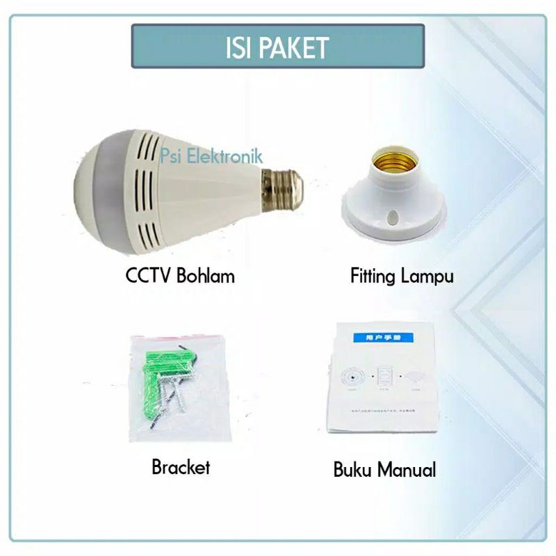 cctv lampu bohlam ip cam v380
