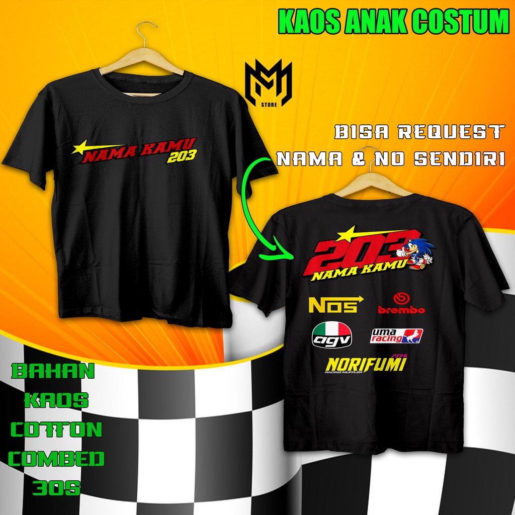kaos anak / kaos racing anak / kaos herex / kaos distro / atasan anak
