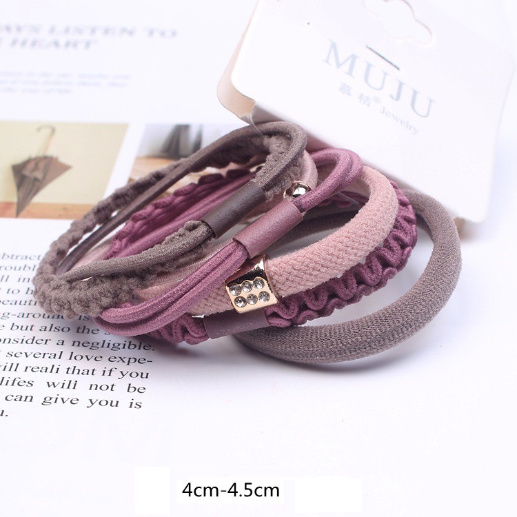 Ennwen IK37 Ikat Rambut Korea Mix Pattern set 6 pcs-2