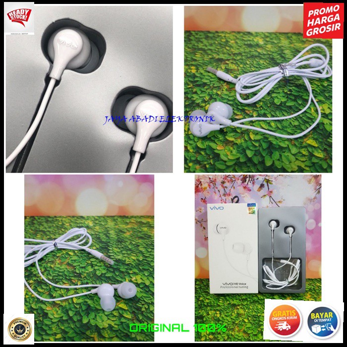 J376 HEADSET VIVO 3.5 MM DOBEL BASS HANDSFREE DOUBLE BAS EARPOD SUPER HF EARPHONE SUPER PREMIUM MIC KABEL MUSIK CALL NELPON HP AUDIO SOUND SUARA VOKAL KARAOKE ORIGINAL HIFI MUSIC BISA PAKE KE SEGALA GADGET PC ATAU LAPTOP SUARA JERNIH DAN BASSNYA TIDAK