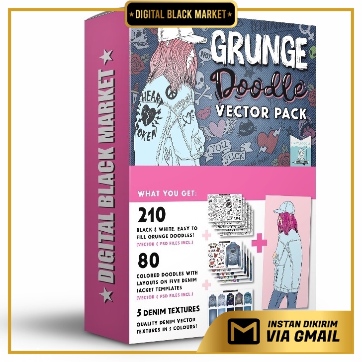 Grunge Graffiti Doodles Vector Pack - Photoshop &amp; Illustrator