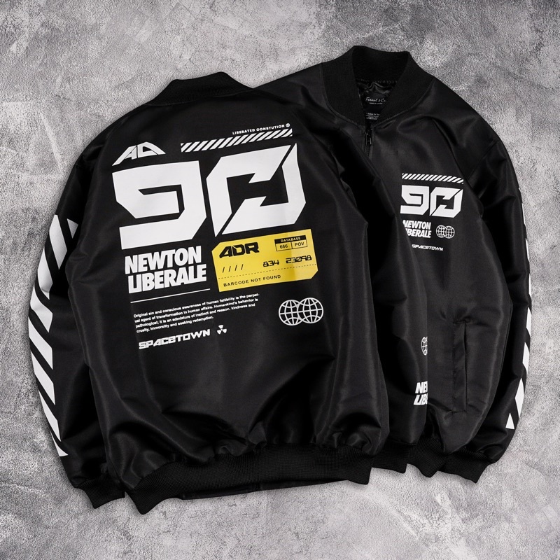JAKET BOMBER DISTRO / JAKET PRIA / MOTIF NEWTON LIBERALE