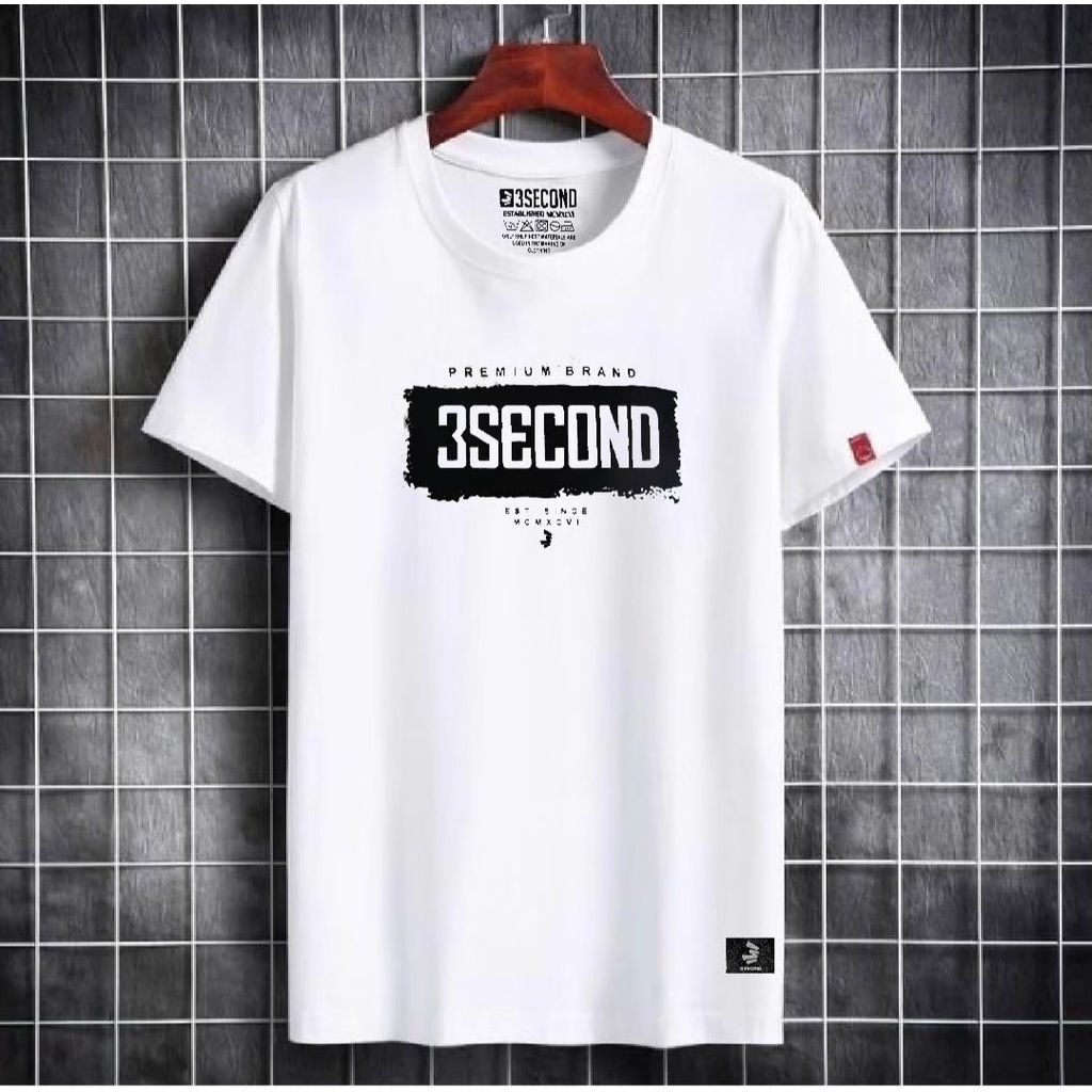 Kaos 3second pria original distro putih/T-Shirt distro bandung/Baju kaos distro 3Second terbaru 2022