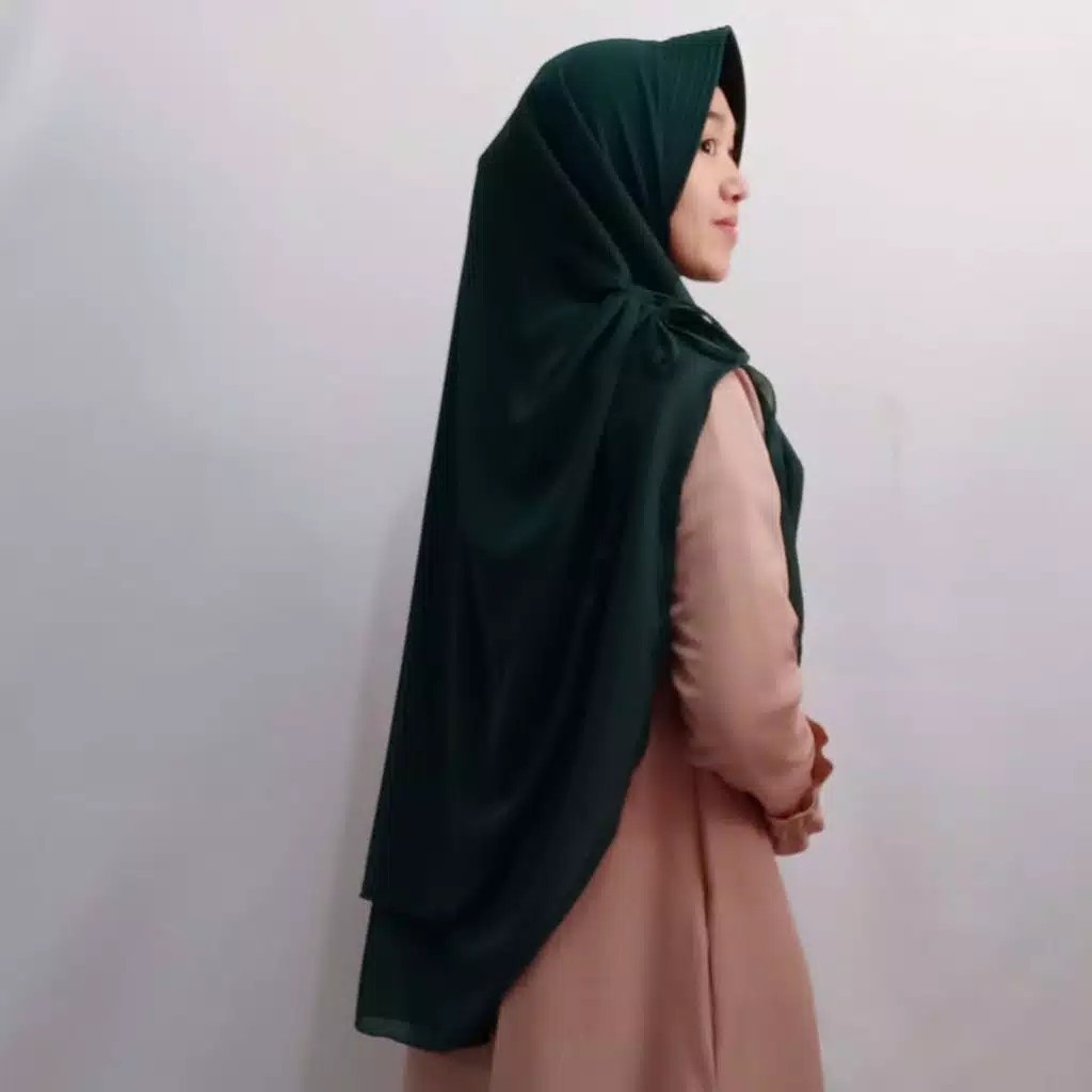 PREMIUM KHIMAR JUMBO MALIKA CERUTY ARMANY-IJO BOTOL