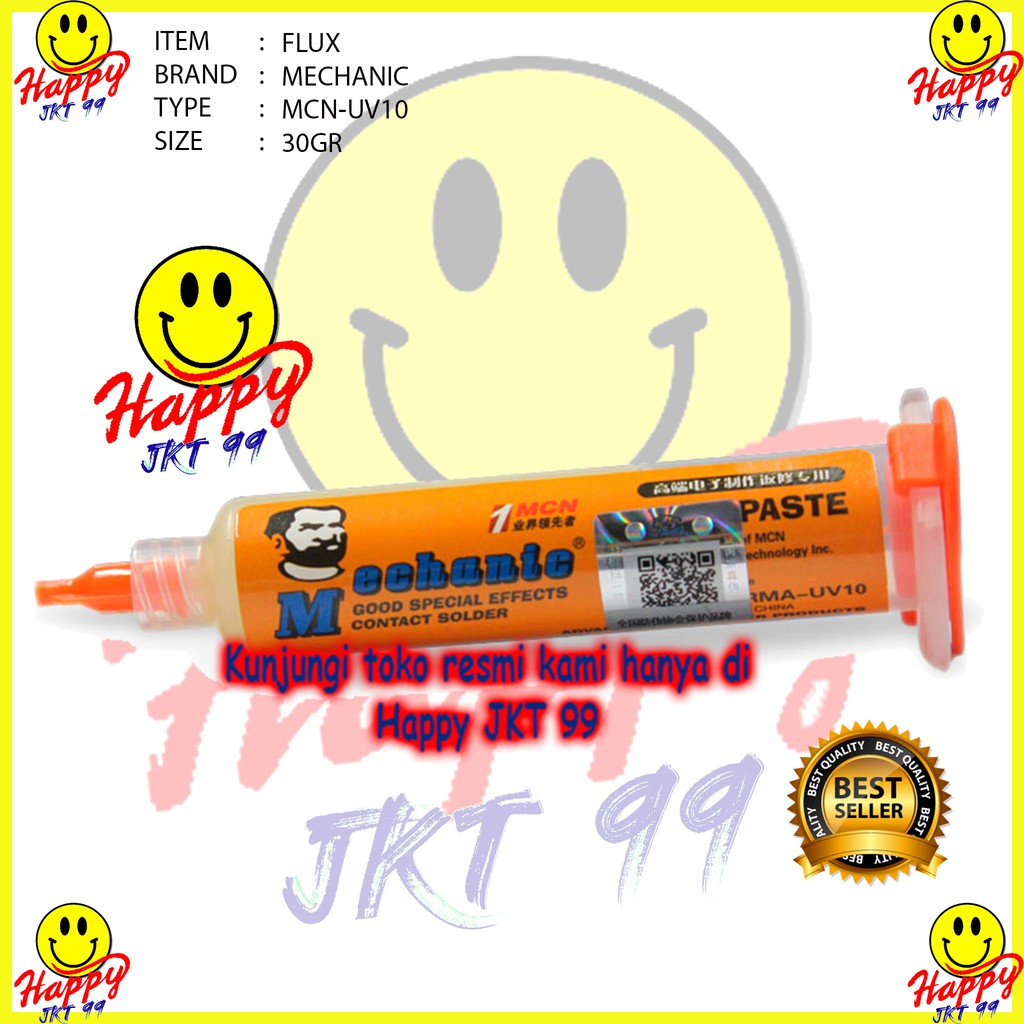 [ HAPPY JKT 99 ] FLUX MECHANIC MCN-UV10 MCN UV10 UV 10 30GRAM