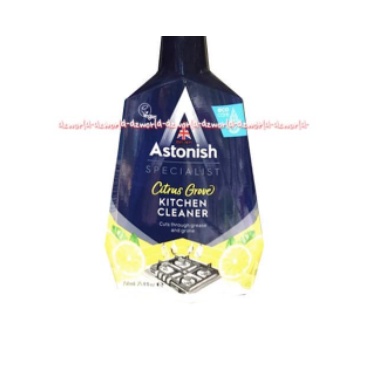 Astonish Citrus Grove Kitchen Cleaner 750ml Cairan Pembersih Dapur Lemak Panci Gosong Minyak Noda Makanan Astonis Specialist Kitchen Cleaner Wangi Aroma Jeruk