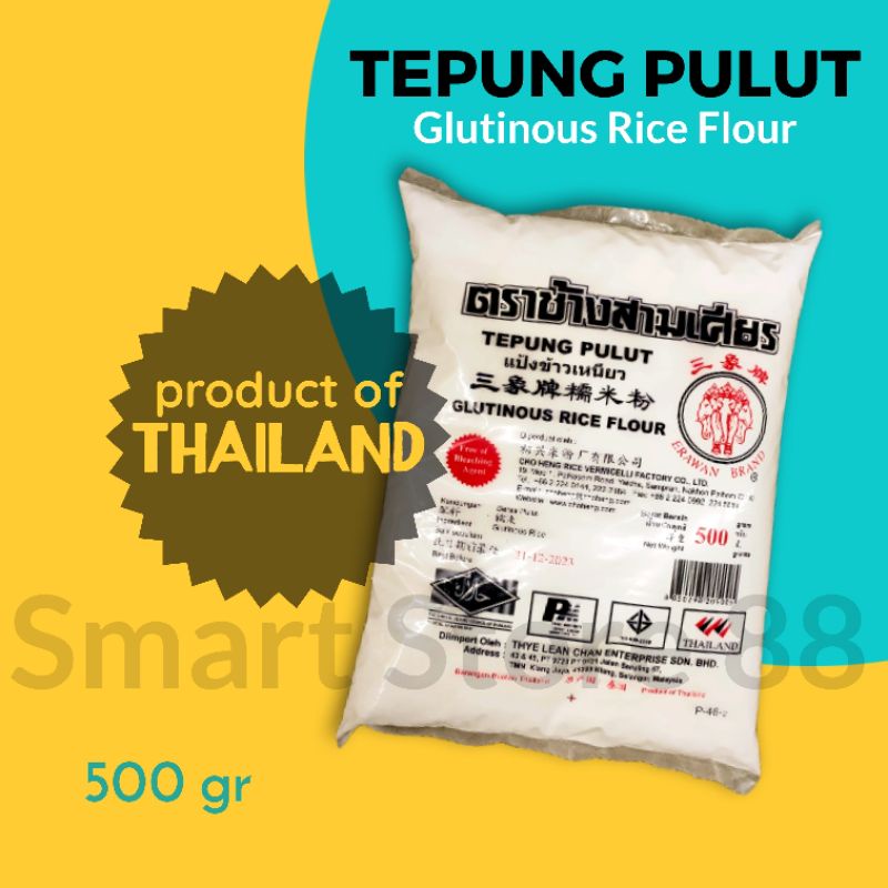 

ERAWAN TEPUNG PULUT 500GR CAP GAJAH TEPUNG PULUT CAP GAJAH TEPUNG KETAN