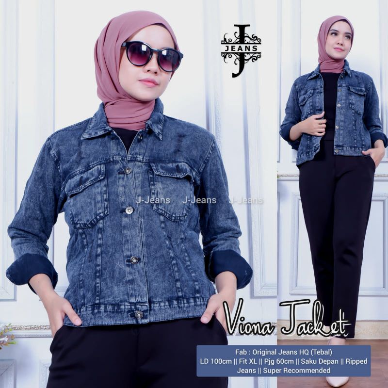 Jaket Jeans HQ Cewek Premium Hits Recommended.