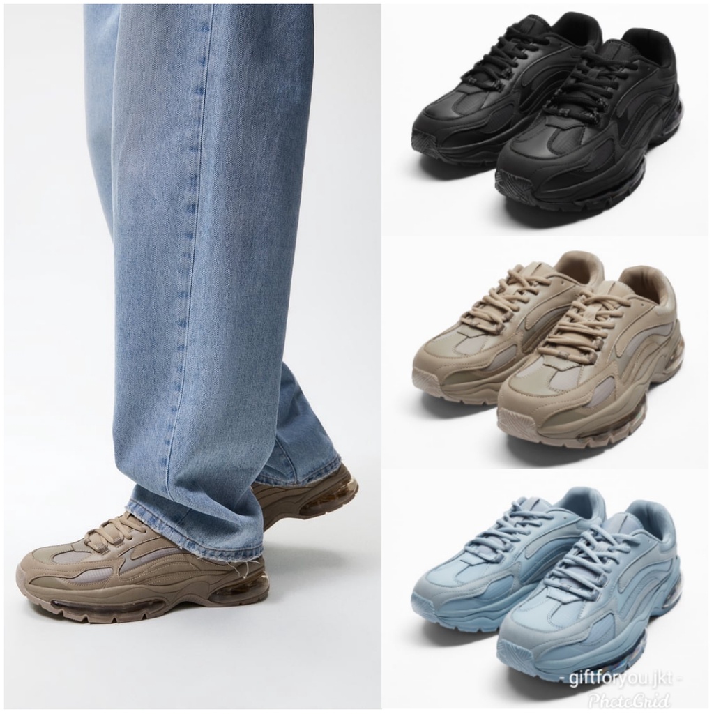 Sepatu Pria Zara Air Cushion Running Trainers Pria Cowok Laki-laki Sport Olahraga Lari Man Training 