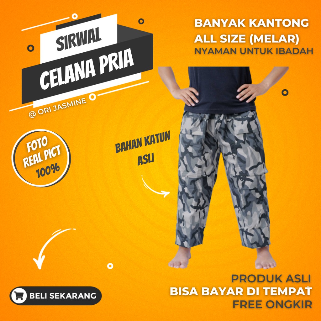 celana sirwal pria celana muslim pria celana isbal pria