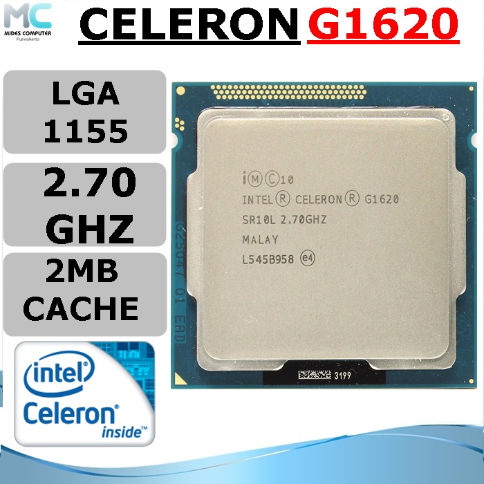 Processor Intel LGA 1155 Celeron G1620 2.70 Ghz