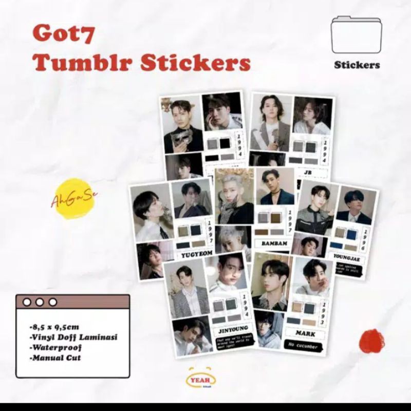 CASE/CASING STIKER RESIN KPOP GOT7 (BACA DEKSRIPSI PRODUK TERLEBIH DAHULU)