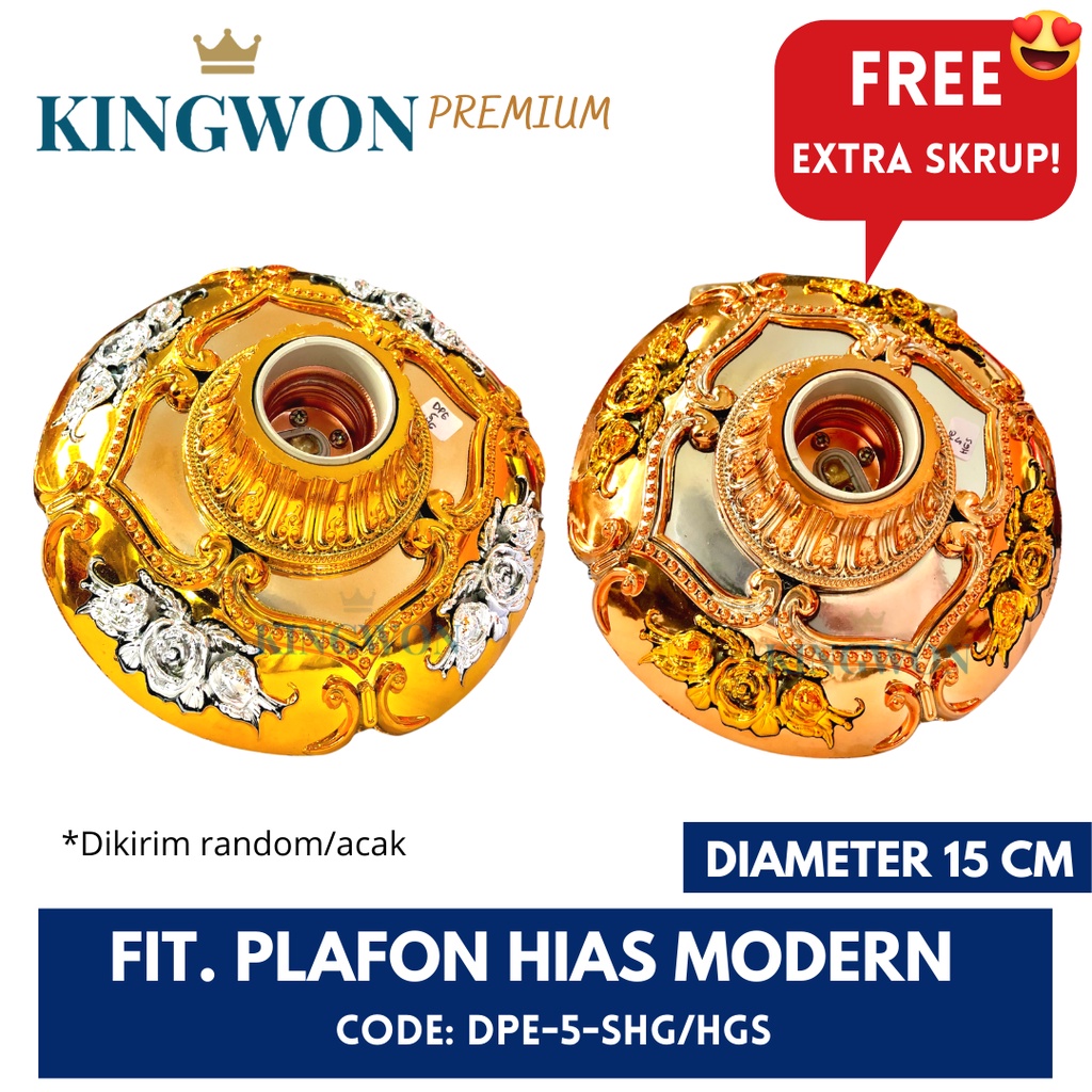 FITTING LAMPU PLAFON HIAS MODERN E27 DPE 5 SHG KINGWON