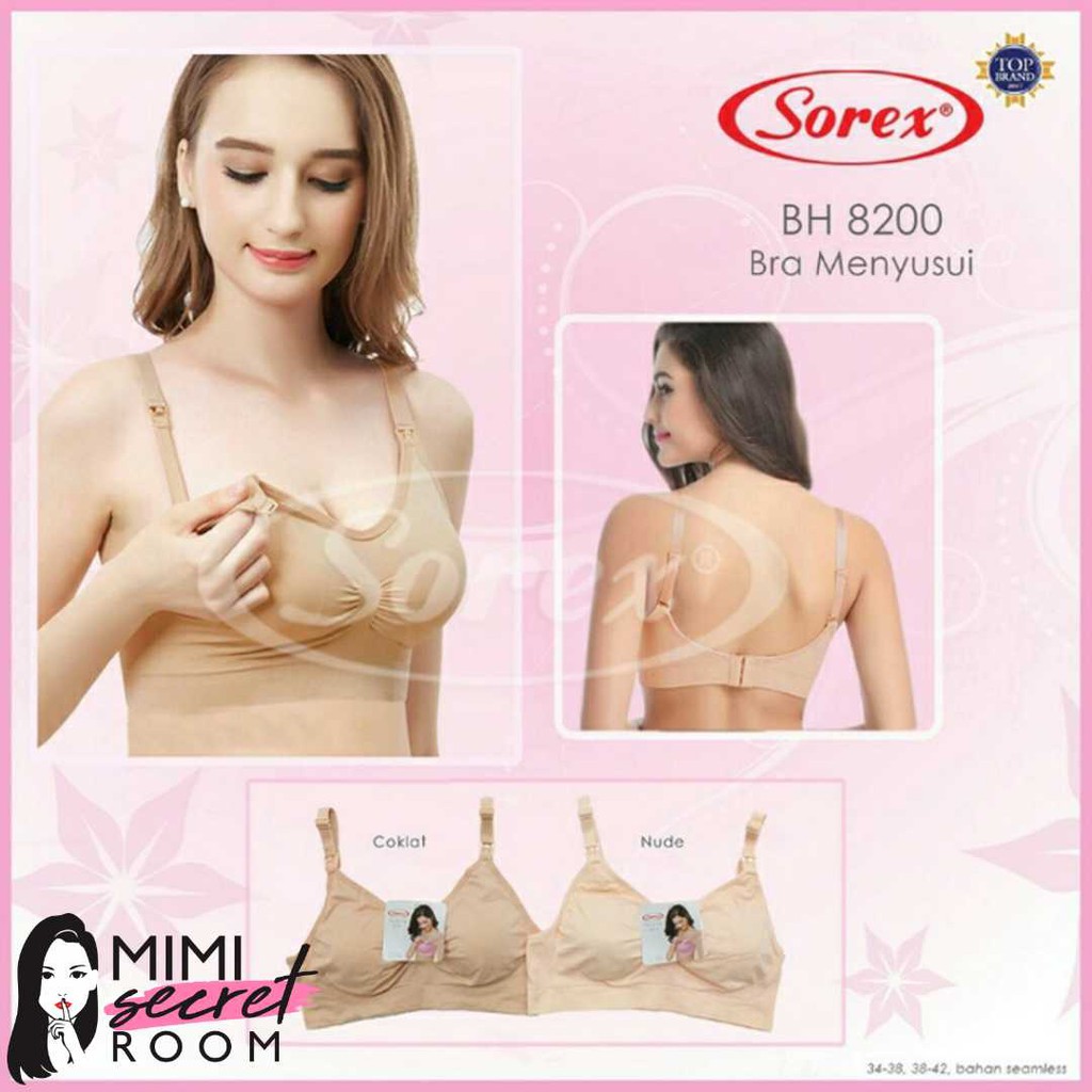 ❤ MIMI ❤ Bra Menyusui Rajut Sorex 8202 8201 8200 Bermotif Salur Berukuran Jumbo Lentur dan Tanpa Kawat