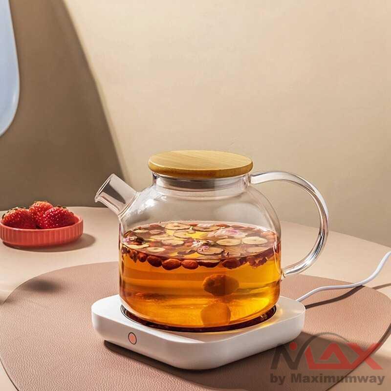 LivingHome Pemanas Eletrik Tatakan Gelas Teapot Coaster Heating DS1287 Warna Putih