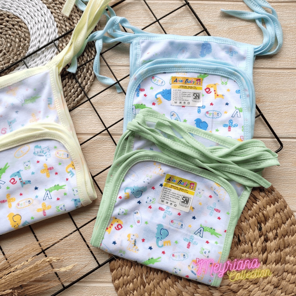 12 PCS Popok Bayi Baru Lahir JUMBO Popok Kain Cuci Ulang Seri Putih Jungle Meyriana Collection