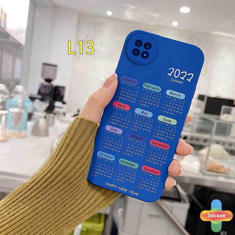 Casing Soft Case Xiaomi Redmi Note 8 10S 9 10 9 10 PRO MAX 11 9S Xiaomi Redmi POCO C3 C31 X3 NFC X3 PRO Redmi 9 9C NFC 9A 9i 9T 9AT 9 PRO Power 10X POCO M2 PRO 10 Prime 2022 Klein Blue Calendar Soft TPU Shockproof Back Cover