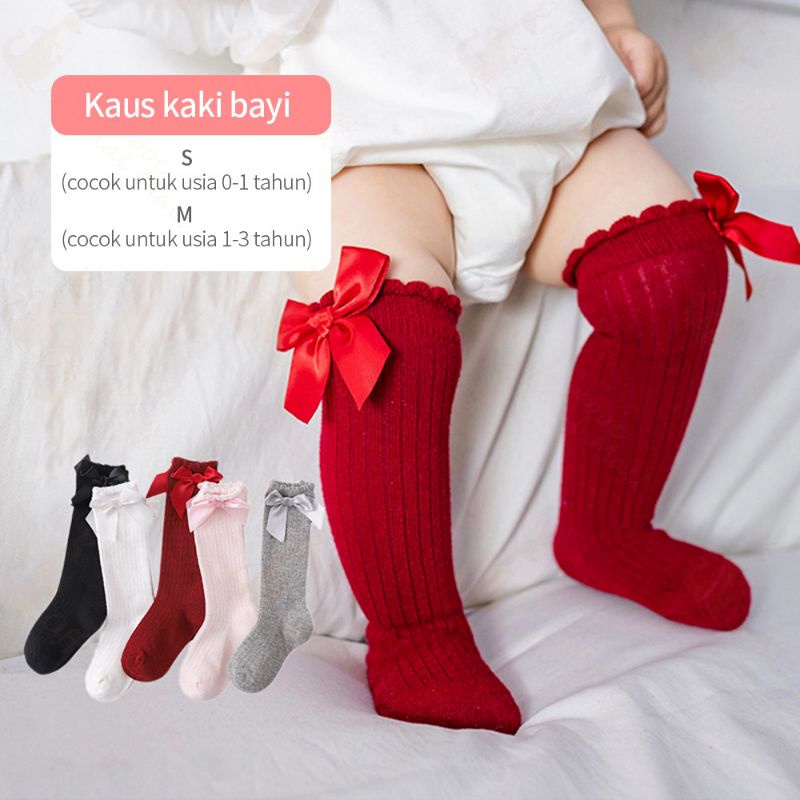 KAOS KAKI BAYI ANAK ANTI SLIP / KAOS KAKI BAYI PANJANG BABY SOCKS