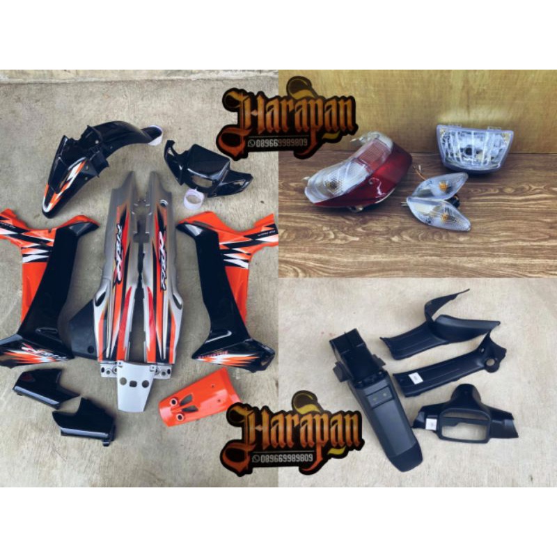 cover body halus Yamaha fiz R fiz R milenium Oren silver full set body kasar lampu stoplam fiz R
