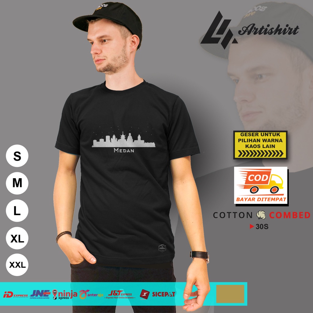 Kaos Kota Medan Ikon Kota Medan Kaos Ciri Khas Kota Medan Sumatera Utara Kaos Baju Distro Artishirt