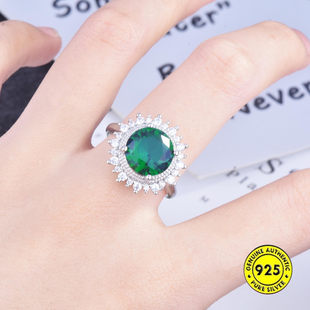 Cincin 5 Karat Dengan Batu Permata Emerald Warna Warni Untuk Wanita