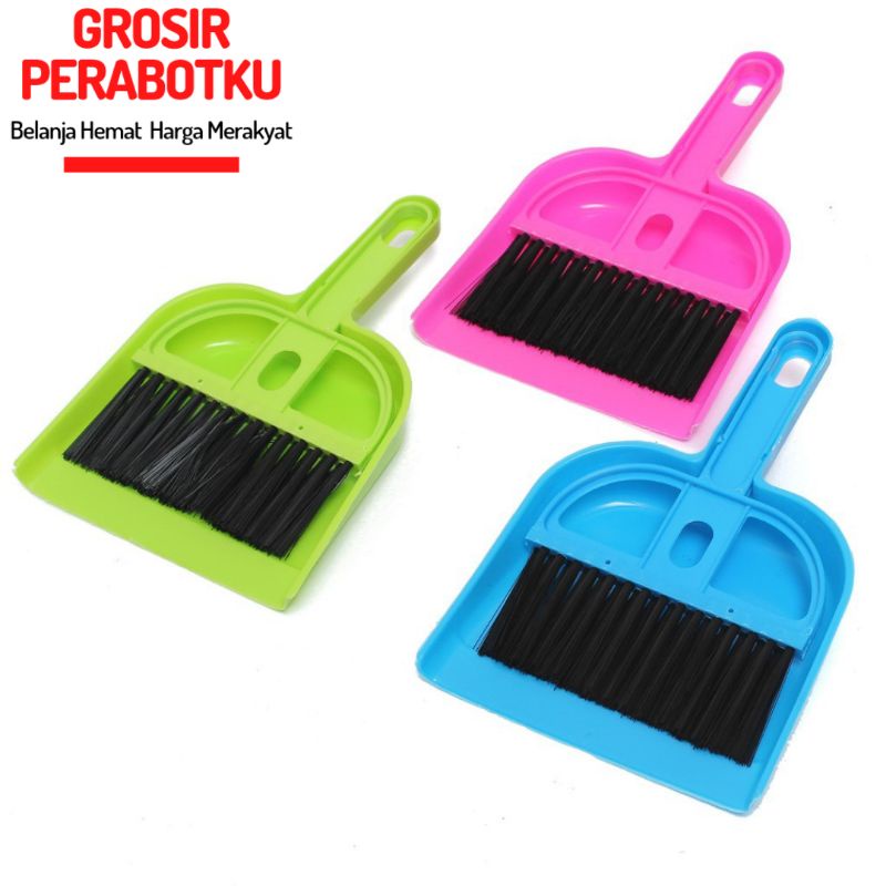 Sapu Pengki Mini Set / Sapu Debu Mobil / Sapu Mini Set Serokan / Sapu Set Mini Dustpan Serokan Mini Set