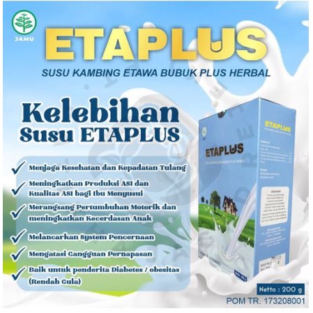 

SUSU KAMBING ETAWA BERKUALITAS | ETAPLUS | ORIGINAL | BOSTER ASI | DIABETES