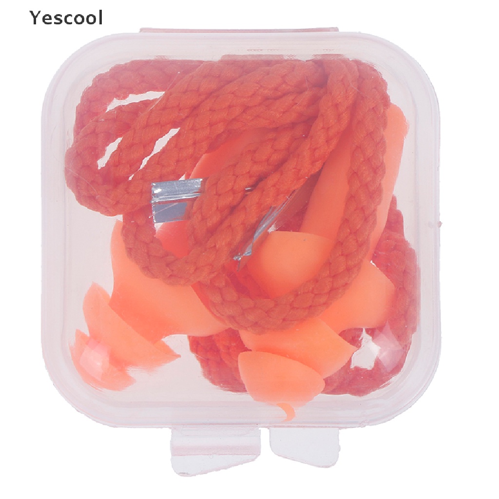 Yescool 1Pc earplug Silikon Lembut reusable Dengan Tali Untuk Proteksi Pendengaran