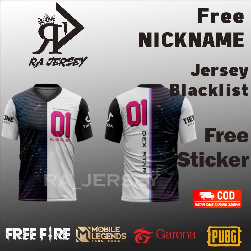 Jersey BLACKLIST Free Nickname